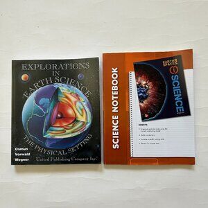 Lot of 2 Explorations in Earth Science : The Physical Setting & Science Notebook